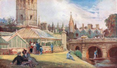 Magdalen College, from the Botanic Garden by John Fulleylove