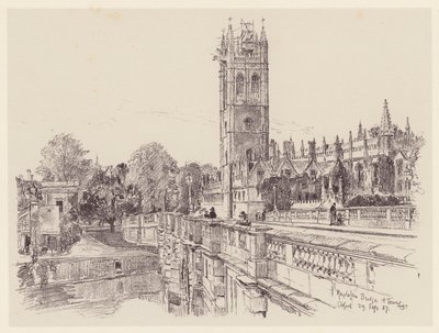 Magdalen College from the Bridge by John Fulleylove