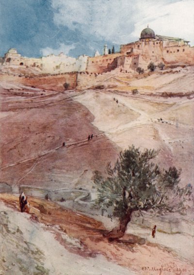 South Wall of Jerusalem, from the North End of the Village of Siloam by John Fulleylove