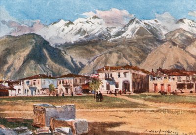 Sparta and Mount Taygetus by John Fulleylove