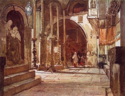 The Anointing Stone, from the Ambulatory of the Crusaders