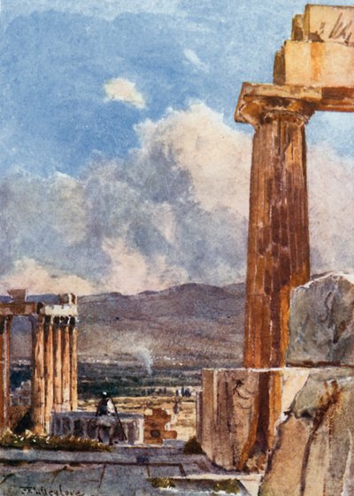 The Eastern Portico of the Erechtheum viewed from the Northern Peristyle of the Parthenon by John Fulleylove