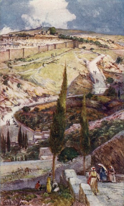 The North East end of Jerusalem and Mizpah, from the Mount of Olives by John Fulleylove