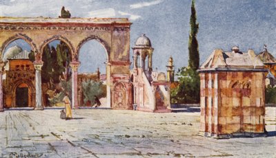 The Summer Pulpit, from the South Porch of the Mosque of Omar (Dome of the Rock) by John Fulleylove