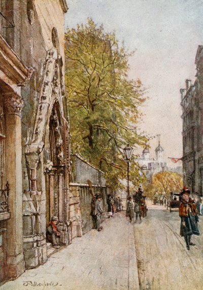 The Tower of London from Great Tower Street by John Fulleylove