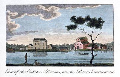 View of the Estate Alkmaar, on the River Commewine, 1813 by John Gabriel Stedman