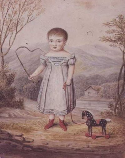 Girl with a Toy Horse by John Gadsby Chapman