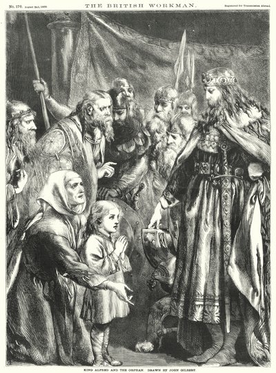 King Alfred and the Orphan by John Gilbert