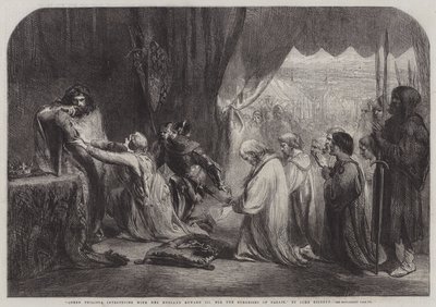 Queen Philippa Interceding with Her Husband Edward III for the Burgesses of Calais by John Gilbert