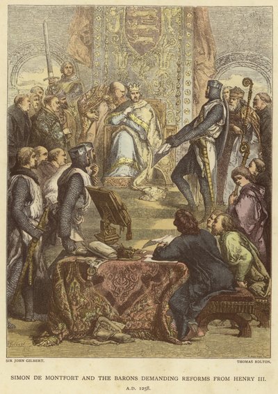 Simon de Montfort and the Barons Demanding Reforms from Henry III (AD 1258) by John Gilbert