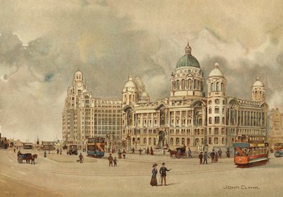Liverpool: Offices of the Mersey Docks and Harbour Board, The Liver Building, Approach to the Landing Stage by John Glynn
