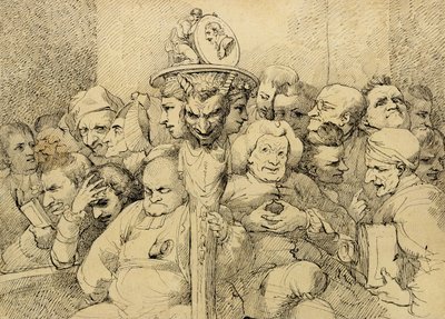 Literary Characters Assembled Around the Medallion of Shakespeare by John Hamilton Mortimer
