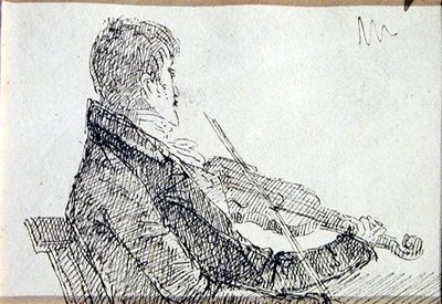 Playing the Violin by John Harden