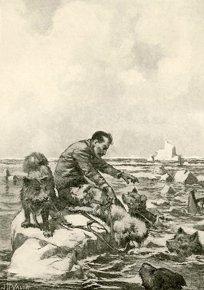 Dr. Grenfell Adrift on an Ice Floe by John Harris Valda