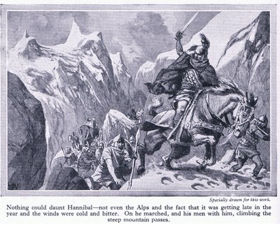 How Hannibal crossed the Alps, c.1950 by John Harris Valda