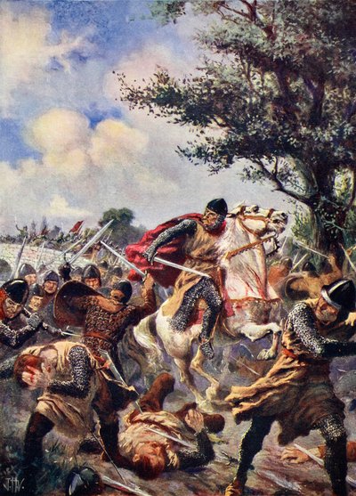 The Battle of Bouvines, 1214, illustration from 