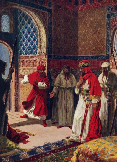The last council of Boabdil at the Alhambra by John Harris Valda