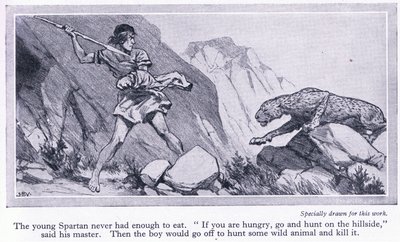 The Young Spartan Never Had Enough to Eat. They Were Sent to the Hills to Hunt, c.1950 by John Harris Valda