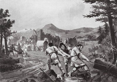 Wallachian Hillmen Founding a City, Ninth Century by John Harris Valda
