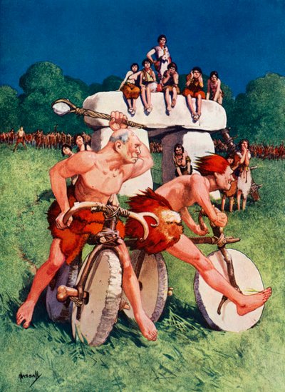 A Prehistoric Dirt Track Race by John Hassall