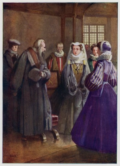 Presbyterian reformer John Knox meeting with Mary, Queen of Scots by John Hassall