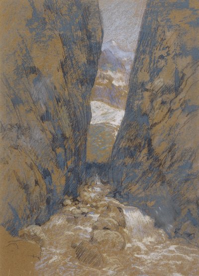 A Mountain Gorge by John Henry Twachtman