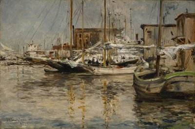 Oyster Boats, North River by John Henry Twachtman