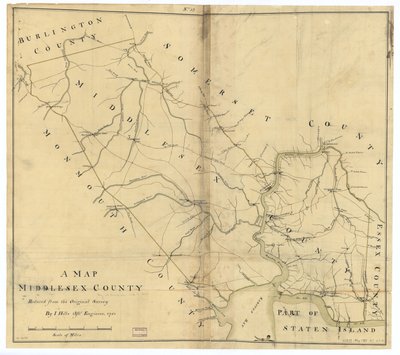 A Map, Middlesex County by John Hills
