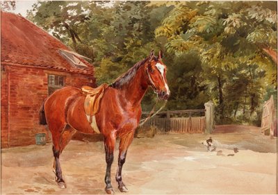 Stableyard with Horse by John Isaac Richardson