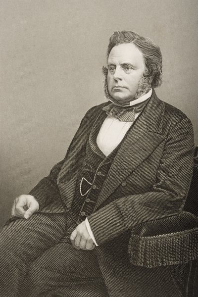 John Bright (1811-89) engraved by D.J. Pound from a photograph, from 