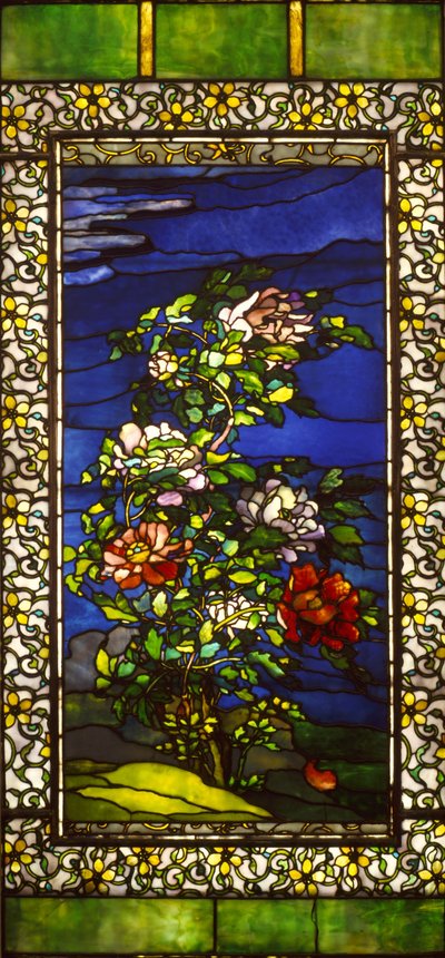 Peonies in the Wind with Kakemono Borders by John La Farge
