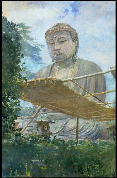 The Great Statue of Amida Buddha at Kamakura, Known as the Daibutsu, from the Priest