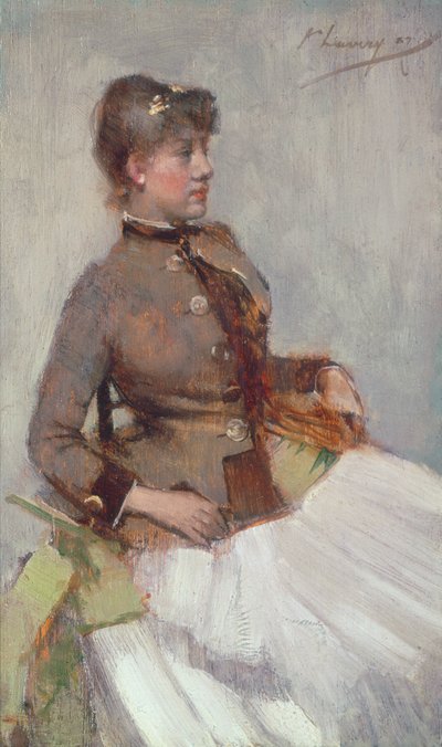 Portrait of a seated lady by John Lavery