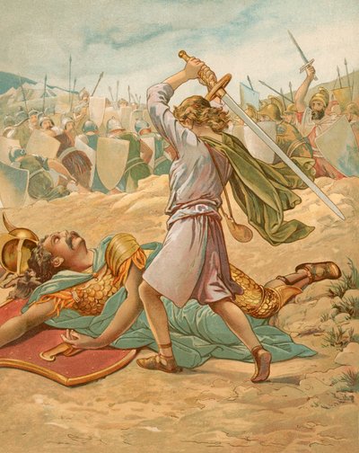 David about to slay Goliath by John Lawson