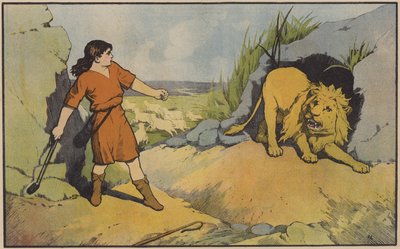 David, the Shepherd-Boy, Fights the Lion by John Lawson