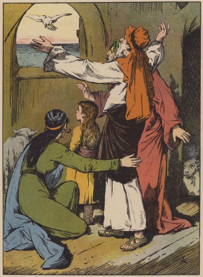 The Dove Brings a Green Leaf to Noah by John Lawson