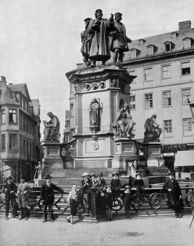 Monument in Memory of Gutenberg, German Inventor of the Printing Press, Francfort by John Lawson Stoddard