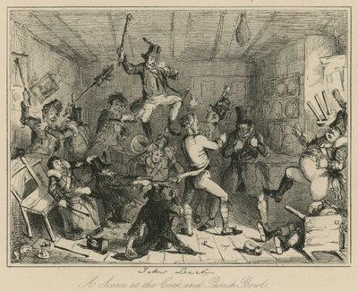 A Scene at the Cock and Punch Bowl by John Leech