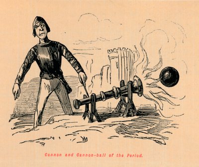 Cannon and Cannon-ball of the Period by John Leech