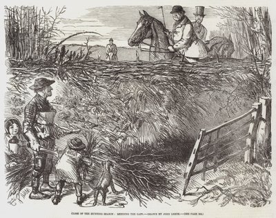 Close of the Hunting Season, mending the Gaps by John Leech