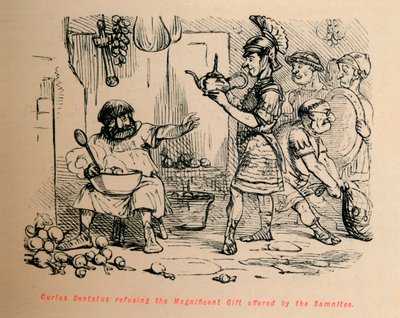 Curius Dentatus refusing the Magnificent Gift offered by the Samnites, 1852 by John Leech