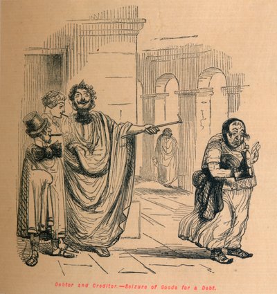 Debtor and Creditor - Seizure of Goods for a Debt, 1852 by John Leech