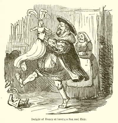 Delight of Henry at having a Son and Heir by John Leech
