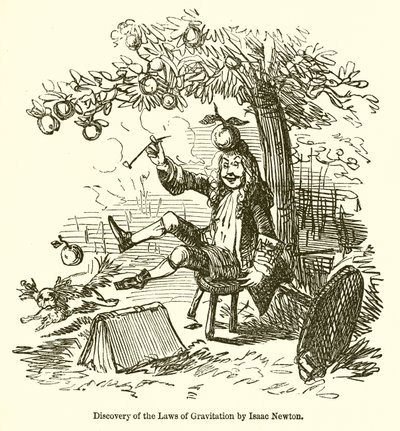 Discovery of the Laws of Gravitation by Isaac Newton by John Leech