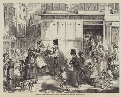 Fetching Home the Christmas Dinner by John Leech
