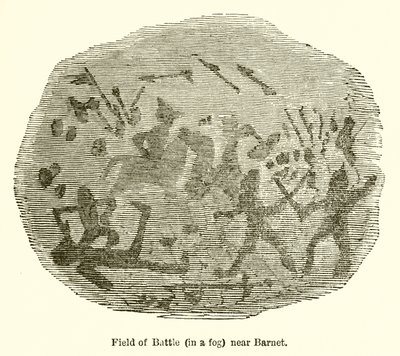 Field of Battle (in a Fog) near Barnet by John Leech