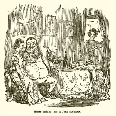 Henry making Love to Jane Seymour by John Leech