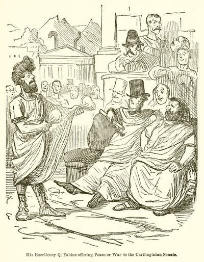 His Excellency Q. Fabius Offering Peace or War to the Carthaginian Senate by John Leech