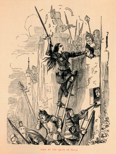 Joan at the walls of Paris by John Leech