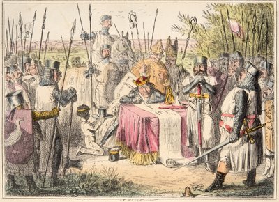 King John Signing Magna Carta, from The Comic History of England by John Leech